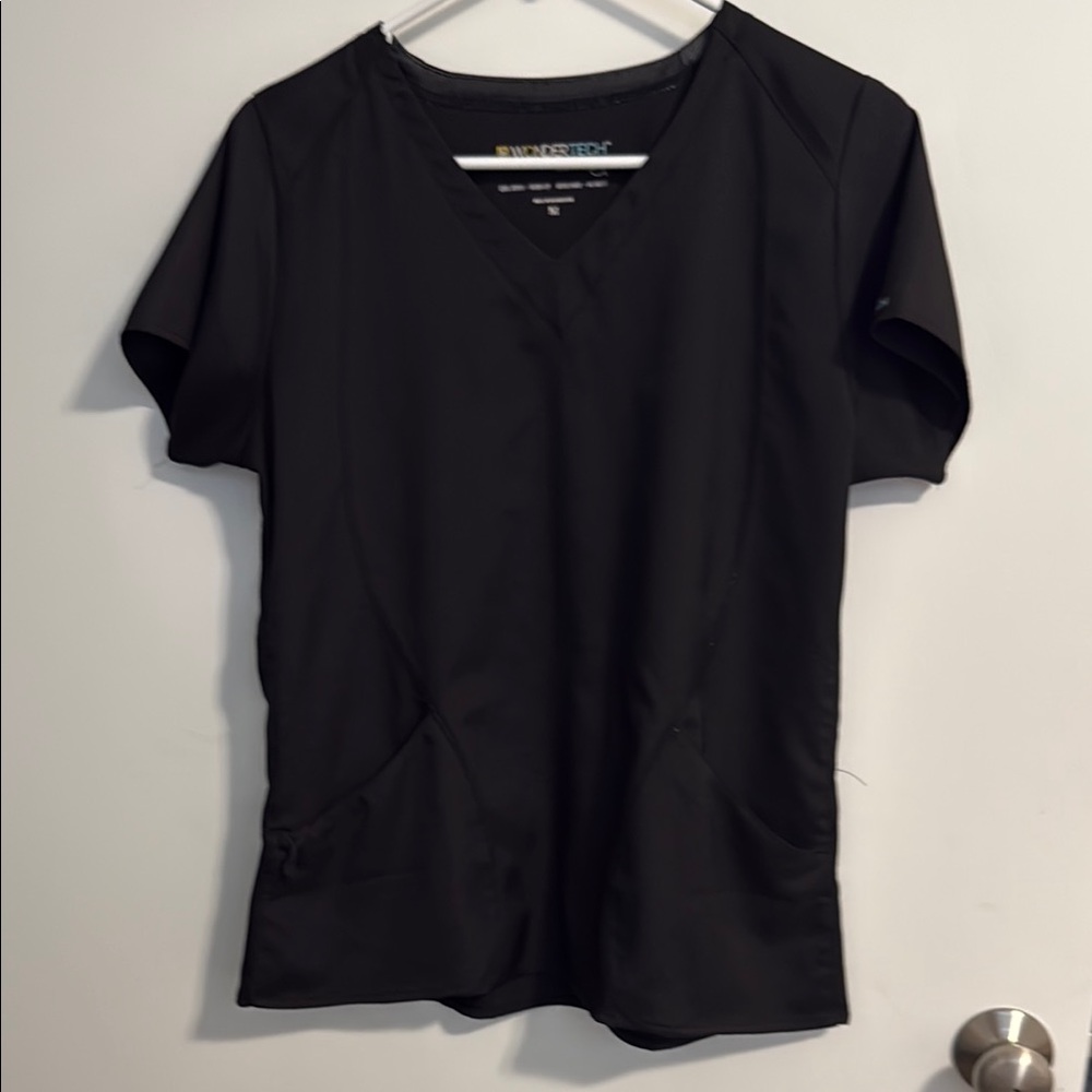 Fitted Black scrub top